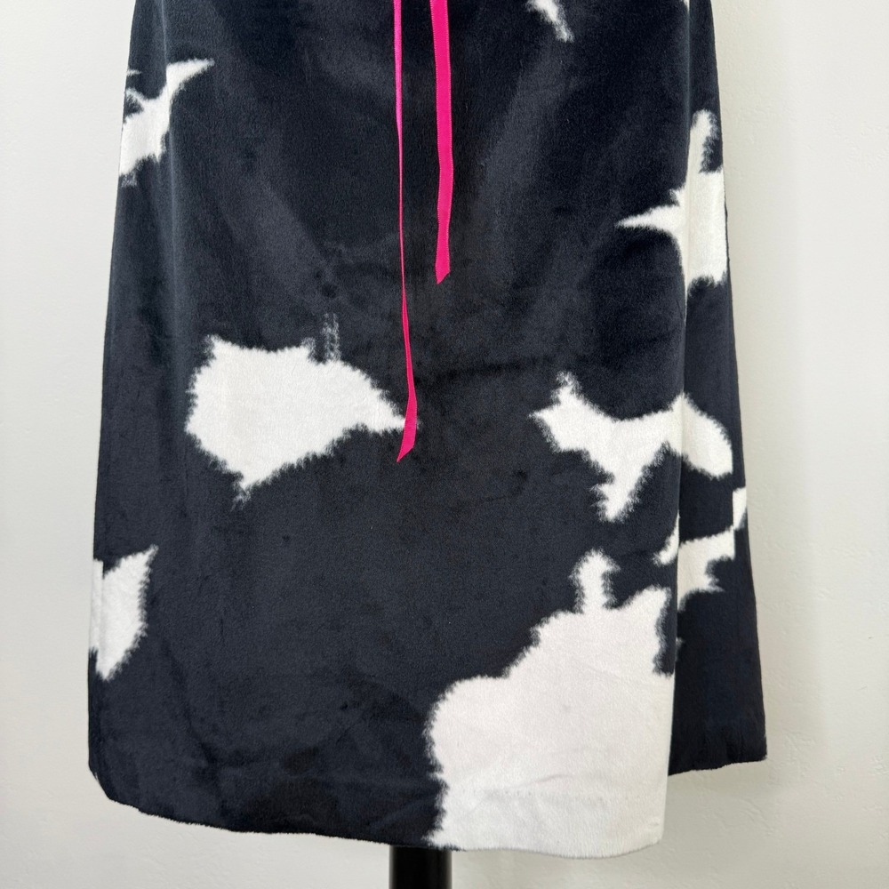 bebe Cow Print Faux Fur Skirt‎ Size 4 Y2K Western Glam Rodeo Night Out - Picture 3 of 13